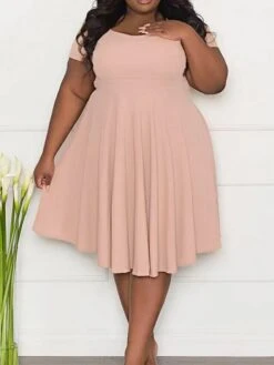 Women‘s Plus Size Curve Casual Dress A Line Dress Solid Color Midi Dress Short Sleeve Ruched Square Neck Fashion Outdoor Black Pink Summer Spring XL XXL 3XL 4XL 5XL 12 Women‘s Plus Size Curve Casual Dress A Line Dress Solid Color Midi Dress Short Sleeve Ruched Square Neck Fashion Outdoor Black Pink Summer Spring XL XXL 3XL 4XL 5XL -HAYz Clothing Shop otufat1678870575510