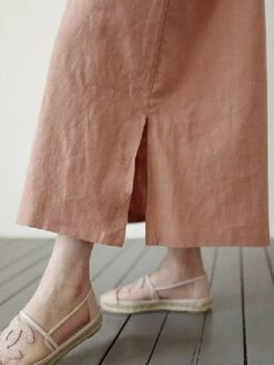 Women's Casual Dress Cotton Linen Dress Maxi Long Dress Linen / Cotton Blend Basic Classic Outdoor Daily Vacation Crew Neck Pocket Split 3/4 Length Sleeve Spring Fall Autumn 2023 Loose Fit Red Apricot 22 Women's Casual Dress Cotton Linen Dress Maxi Long Dress Linen / Cotton Blend Basic Classic Outdoor Daily Vacation Crew Neck Pocket Split 3/4 Length Sleeve Spring Fall Autumn 2023 Loose Fit Red Apricot -HAYz Clothing Shop ozgcxz1692872463844