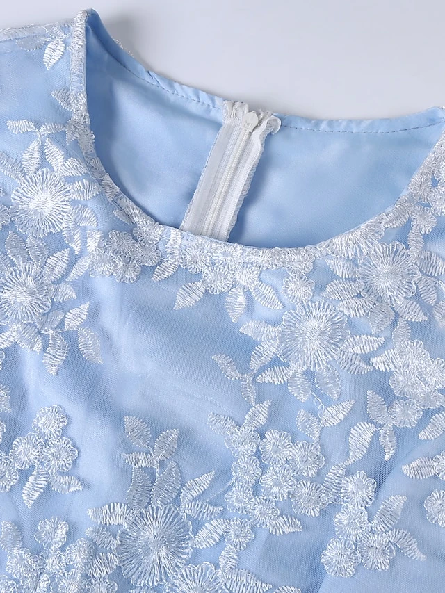 Women‘s Plus Size Curve Sheath Dress Floral Round Neck Lace Half Sleeve Fall Spring Work Vintage Prom Dress Knee Length Dress Party Daily Dress 9 Women‘s Plus Size Curve Sheath Dress Floral Round Neck Lace Half Sleeve Fall Spring Work Vintage Prom Dress Knee Length Dress Party Daily Dress - Image 9