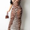 Women's Sheath Dress Long Dress Maxi Dress Black Army Green Sleeveless Striped Print Spring Summer Crew Neck Slim Mesh S M L XL XXL