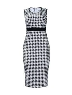 Women's Two Piece Dress Set Casual Dress Sheath Dress Daily Going Out Streetwear Modern Print Midi Dress Crew Neck Long Sleeve Houndstooth Regular Fit Black Fall Winter S M L XL XXL 26 Women's Two Piece Dress Set Casual Dress Sheath Dress Daily Going Out Streetwear Modern Print Midi Dress Crew Neck Long Sleeve Houndstooth Regular Fit Black Fall Winter S M L XL XXL -HAYz Clothing Shop pjjawp1695194342002