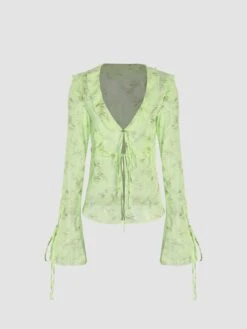 Women's Two Piece Dress Set Casual Dress Skirt Set Outdoor Daily Fashion Streetwear Print Long Dress Maxi Dress V Neck Long Sleeve Floral Slim Pink Green Fall S M L -HAYz Clothing Shop pjqppg1693278430484