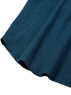 Women's Cotton Linen Dress Casual Dress Shift Dress Midi Dress Cotton And Linen Casual Classic Outdoor Daily Vacation Crew Neck Pocket Short Sleeve Summer Spring Fall 2023 Regular Fit Black White -HAYz Clothing Shop pmsyjf1676875219104