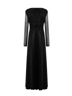 Women's Plus Size Curve Party Dress Sheath Dress Burgundy Dress Solid Color Plain Long Dress Maxi Dress Long Sleeve V Neck Fashion Party Black Wine Fall Winter L XL XXL 3XL 4XL -HAYz Clothing Shop pmwvgj1695018862471