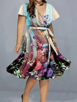 Women‘s Plus Size Curve Casual Dress A Line Dress Floral Gradient Midi Dress Short Sleeve Print V Neck Elegant Daily Black Red Summer Spring L XL XXL 3XL 4XL 5 Women‘s Plus Size Curve Casual Dress A Line Dress Floral Gradient Midi Dress Short Sleeve Print V Neck Elegant Daily Black Red Summer Spring L XL XXL 3XL 4XL -HAYz Clothing Shop ptgtzw1677828435345