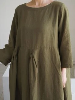 Women's Casual Dress Cotton Dress Swing Dress Maxi Long Dress Cotton Casual Outdoor Winter Dress Holiday Crew Neck Ruched Pocket Long Sleeve Summer Spring Fall 2023 Loose Fit Black Dark Green Brown 19 Women's Casual Dress Cotton Dress Swing Dress Maxi Long Dress Cotton Casual Outdoor Winter Dress Holiday Crew Neck Ruched Pocket Long Sleeve Summer Spring Fall 2023 Loose Fit Black Dark Green Brown -HAYz Clothing Shop pvxric1655365506305