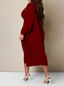 Women's Two Piece Dress Set Casual Dress Skirt Set Home Daily Fashion Streetwear Ribbed Midi Dress Crew Neck Long Sleeve Plain Slim Black White Wine Fall Winter S M L XL XXL 39 Women's Two Piece Dress Set Casual Dress Skirt Set Home Daily Fashion Streetwear Ribbed Midi Dress Crew Neck Long Sleeve Plain Slim Black White Wine Fall Winter S M L XL XXL -HAYz Clothing Shop pykmkj1697597311517