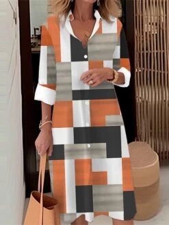 Women's Shirt Dress Casual Dress Midi Dress Outdoor Daily Date Polyester Fashion Modern Shirt Collar Button Pocket Long Sleeve Fall Winter 2023 Loose Fit Blue Orange Khaki Geometric Plaid S M L XL 2XL 6 Women's Shirt Dress Casual Dress Midi Dress Outdoor Daily Date Polyester Fashion Modern Shirt Collar Button Pocket Long Sleeve Fall Winter 2023 Loose Fit Blue Orange Khaki Geometric Plaid S M L XL 2XL -HAYz Clothing Shop pymefp1695103250167