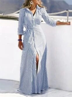 Women's Shirt Dress Casual Dress Swing Dress Maxi Long Dress Outdoor Daily Date Polyester Fashion Modern Shirt Collar Lace Up Button Long Sleeve Summer Spring Fall 2023 Loose Fit Black Navy Blue 8 Women's Shirt Dress Casual Dress Swing Dress Maxi Long Dress Outdoor Daily Date Polyester Fashion Modern Shirt Collar Lace Up Button Long Sleeve Summer Spring Fall 2023 Loose Fit Black Navy Blue -HAYz Clothing Shop pzumfm1693386161615