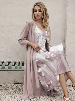 Women's Casual Dress Dress Set Two Piece Dress Long Dress Maxi Dress Purple Brown Green Half Sleeve Flower Print Summer Spring V Neck Fashion Vacation 2023 S M L XL XXL 3XL -HAYz Clothing Shop qbbqoo1695873978769