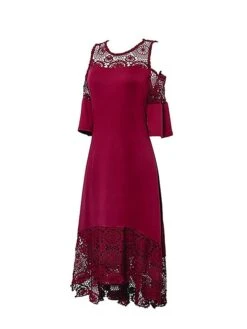 Women‘s Plus Size Curve Party Dress Solid Color Crew Neck Lace Half Sleeve Spring Fall Elegant Formal Maxi Long Dress Party Vacation Dress 19 Women‘s Plus Size Curve Party Dress Solid Color Crew Neck Lace Half Sleeve Spring Fall Elegant Formal Maxi Long Dress Party Vacation Dress -HAYz Clothing Shop qdvdkv1645001090229