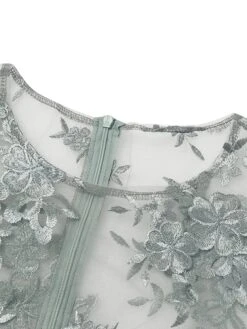 Women's Plus Size Curve Wedding Guest Dress Lace A Line Dress Floral Round Neck Lace 3/4 Length Sleeve Spring Summer Casual Mother‘s Day Knee Length Dress Daily Holiday Dress -HAYz Clothing Shop qgbcju1693288350463