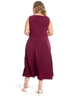 Women‘s Plus Size Curve Dress Set Print Crew Neck Long Sleeve Spring Fall Elegant Maxi Long Dress Formal Party Dress -HAYz Clothing Shop qhmhpg1694769837415