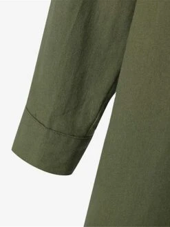 Women's Shirt Dress Casual Dress Cotton Linen Dress Maxi Long Dress Cotton Basic Classic Outdoor Daily Vacation Shirt Collar Button Split Long Sleeve Summer Spring Fall 2023 Loose Fit Wine Navy Blue -HAYz Clothing Shop qhrbsb1690882250260