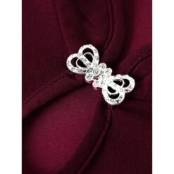 Women's Plus Size Curve Dress Set Formal Leaf V Neck Long Sleeve Fall Winter Elegant Work Knee Length Dress -HAYz Clothing Shop qimilc1675675215242