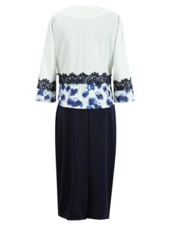 Women‘s Plus Size Curve Work Dress Floral Crew Neck Print 3/4 Length Sleeve Spring Fall Elegant Casual Midi Dress Formal Work Dress 21 Women‘s Plus Size Curve Work Dress Floral Crew Neck Print 3/4 Length Sleeve Spring Fall Elegant Casual Midi Dress Formal Work Dress -HAYz Clothing Shop qktrxj1630916627028