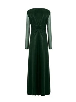 Women's Plus Size Curve Party Dress Sheath Dress Burgundy Dress Solid Color Plain Long Dress Maxi Dress Long Sleeve V Neck Fashion Party Black Wine Fall Winter L XL XXL 3XL 4XL -HAYz Clothing Shop qnhnjx1695018861207