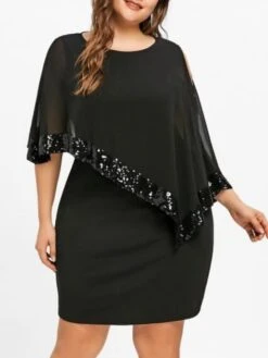 Women‘s Plus Size Curve Party Dress Solid Color Crew Neck Sequins Sleeveless Spring Fall Elegant Midi Dress Party Work Dress 14 Women‘s Plus Size Curve Party Dress Solid Color Crew Neck Sequins Sleeveless Spring Fall Elegant Midi Dress Party Work Dress -HAYz Clothing Shop qolass1640330835426