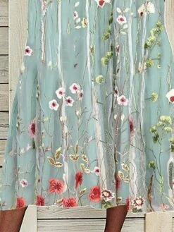 Women's Two Piece Dress Set Casual Dress Tank Dress Outdoor Daily Fashion Streetwear Pocket Print Maxi Dress V Neck Sleeveless Floral Regular Fit Green Summer Spring S M L XL XXL -HAYz Clothing Shop qqpfmo1681352903613