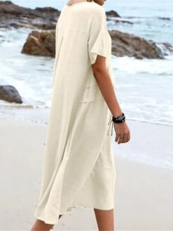 Women's Casual Dress Cotton Linen Dress A Line Dress Midi Dress Polyester Fashion Modern Outdoor Daily Vacation Crew Neck Basic Short Sleeve Summer Spring 2023 Loose Fit Black Pink Blue Plain S M L 13 Women's Casual Dress Cotton Linen Dress A Line Dress Midi Dress Polyester Fashion Modern Outdoor Daily Vacation Crew Neck Basic Short Sleeve Summer Spring 2023 Loose Fit Black Pink Blue Plain S M L -HAYz Clothing Shop qrmcdj1686883757588