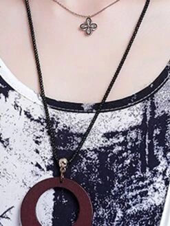 Women's Two Piece Dress Set Casual Dress Cotton Linen Dress Daily Holiday Fashion Streetwear Pocket Drawstring Midi Dress Crew Neck Long Sleeve Painting Print Loose Fit Black Dark Blue Fall Winter M -HAYz Clothing Shop qxjlqd1694068679795