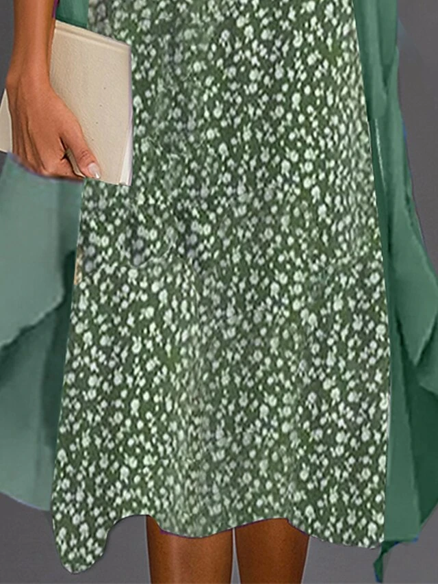 Women's Two Piece Dress Set Casual Dress Floral Dress Outdoor Daily Fashion Elegant Print Midi Dress Crew Neck 3/4 Length Sleeve Floral Regular Fit White Pink Blue Summer Spring S M L XL XXL 7 Women's Two Piece Dress Set Casual Dress Floral Dress Outdoor Daily Fashion Elegant Print Midi Dress Crew Neck 3/4 Length Sleeve Floral Regular Fit White Pink Blue Summer Spring S M L XL XXL - Image 7