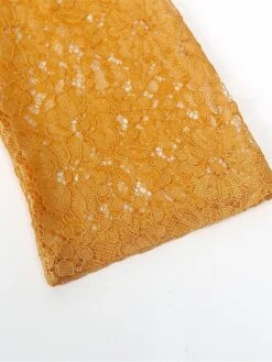 Women‘s Plus Size Curve Party Dress Lace Dress Work Dress Solid Color Midi Dress 3/4 Length Sleeve Lace Split Stand Collar Elegant Party Black White Summer Spring L XL XXL 3XL -HAYz Clothing Shop rbobuh1677652752426