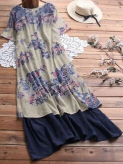 Women‘s Plus Size Curve Two Piece Dress Floral V Neck Short Sleeve Spring Summer Fashion Maxi Long Dress Casual Dress 10 Women‘s Plus Size Curve Two Piece Dress Floral V Neck Short Sleeve Spring Summer Fashion Maxi Long Dress Casual Dress -HAYz Clothing Shop rjyizl1624438998075