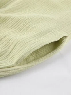 Women's Casual Dress Cotton Linen Dress Wrap Dress Midi Dress Cotton Basic Classic Outdoor Daily Vacation V Neck Lace Up Half Sleeve Spring Fall Autumn 2023 Regular Fit Orange Green Plain S M L -HAYz Clothing Shop rnicjw1692872424745