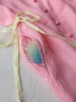 Women's Casual Dress Cotton Linen Dress Midi Dress Linen / Cotton Blend Fashion Casual Outdoor Daily Vacation V Neck Button Pocket Long Sleeve Fall Winter Autumn 2023 Loose Fit Pink Plain M L XL 2XL -HAYz Clothing Shop rtafed1694418848430