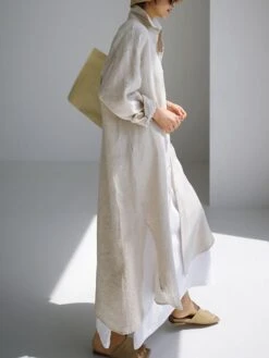 Women's Cotton Linen Dress Casual Dress Swing Dress Maxi Long Dress Cotton Blend Stylish Casual Winter Dress Daily Holiday Shirt Collar Button Pocket Long Sleeve Summer Spring Fall 2022 Loose Fit 19 Women's Cotton Linen Dress Casual Dress Swing Dress Maxi Long Dress Cotton Blend Stylish Casual Winter Dress Daily Holiday Shirt Collar Button Pocket Long Sleeve Summer Spring Fall 2022 Loose Fit -HAYz Clothing Shop rwtwrd1658457829155