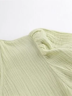 Women's Casual Dress Cotton Linen Dress Wrap Dress Midi Dress Cotton Basic Classic Outdoor Daily Vacation V Neck Lace Up Half Sleeve Spring Fall Autumn 2023 Regular Fit Orange Green Plain S M L -HAYz Clothing Shop rytqru1692872422940