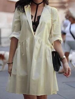 Women's Shirt Dress Casual Dress Mini Dress Outdoor Daily Cotton Basic Classic Shirt Collar Button Long Sleeve Summer Spring Fall 2023 Loose Fit Black White Navy Blue Pure Color S M L XL 2XL 11 Women's Shirt Dress Casual Dress Mini Dress Outdoor Daily Cotton Basic Classic Shirt Collar Button Long Sleeve Summer Spring Fall 2023 Loose Fit Black White Navy Blue Pure Color S M L XL 2XL -HAYz Clothing Shop rzmwxg1690436501119