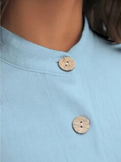 Women's Shirt Dress Casual Dress Cotton Linen Dress Midi Dress Polyester Fashion Casual Daily Outdoor Daily Vacation Shirt Collar Button Print Long Sleeve Spring Fall Winter 2023 Loose Fit White -HAYz Clothing Shop sageks1697189428014