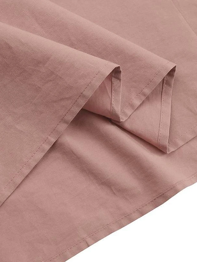 Women's Casual Dress Cotton Linen Dress Swing Dress Long Dress Maxi Dress Black Pink Green Short Sleeve Pure Color Ruched Spring Fall Autumn Crew Neck Elegant Vacation Loose Fit 2022 S M L XL XXL 3XL 14 Women's Casual Dress Cotton Linen Dress Swing Dress Long Dress Maxi Dress Black Pink Green Short Sleeve Pure Color Ruched Spring Fall Autumn Crew Neck Elegant Vacation Loose Fit 2022 S M L XL XXL 3XL - Image 14