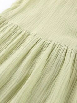 Women's Casual Dress Cotton Linen Dress Wrap Dress Midi Dress Cotton Basic Classic Outdoor Daily Vacation V Neck Lace Up Half Sleeve Spring Fall Autumn 2023 Regular Fit Orange Green Plain S M L -HAYz Clothing Shop shpyyd1692872427811