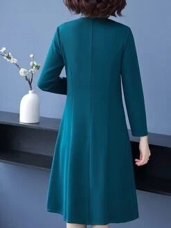 Women's Two Piece Dress Set Casual Dress Print Dress Home Daily Fashion Streetwear Print Midi Dress V Neck Long Sleeve Floral Regular Fit Red Navy Blue Blue Fall Winter L XL XXL 3XL 4XL -HAYz Clothing Shop skjsai1697524579011