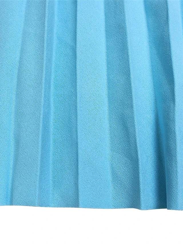 Women's Shirt Dress Casual Dress Midi Dress Outdoor Daily Date Polyester Fashion Casual Shirt Collar Lace Up Pleated 3/4 Length Sleeve Spring Fall Winter 2023 Regular Fit Yellow Red Blue Color Block 6 Women's Shirt Dress Casual Dress Midi Dress Outdoor Daily Date Polyester Fashion Casual Shirt Collar Lace Up Pleated 3/4 Length Sleeve Spring Fall Winter 2023 Regular Fit Yellow Red Blue Color Block - Image 6