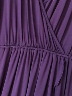 Women's Plus Size Work Dress Black Dress A Line Dress Fashion Long Dress Maxi Dress Ruched V Neck Long Sleeve Plain Loose Fit Black Wine Dark Green Fall XL XXL 3XL 4XL -HAYz Clothing Shop spbxgy1693203513612