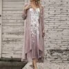 Women's Casual Dress Dress Set Two Piece Dress Long Dress Maxi Dress Purple Brown Green Half Sleeve Flower Print Summer Spring V Neck Fashion Vacation 2023 S M L XL XXL 3XL