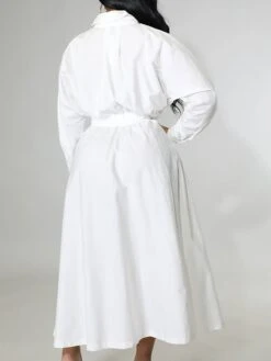 Women's Casual Dress Swing Dress Long Dress Maxi Dress Blue Yellow Orange Long Sleeve Pure Color Pocket Winter Fall Autumn Shirt Collar Winter Dress Weekend Fall Dress Loose Fit 2023 S M L XL XXL -HAYz Clothing Shop sstszn1653990828504