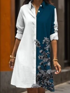 Women's Shirt Dress Casual Dress Midi Dress Outdoor Daily Date Polyester Fashion Modern Shirt Collar Button Pocket Long Sleeve Fall Winter 2023 Loose Fit White Pink Navy Blue Floral S M L XL 2XL 9 Women's Shirt Dress Casual Dress Midi Dress Outdoor Daily Date Polyester Fashion Modern Shirt Collar Button Pocket Long Sleeve Fall Winter 2023 Loose Fit White Pink Navy Blue Floral S M L XL 2XL -HAYz Clothing Shop sucspa1695208256078