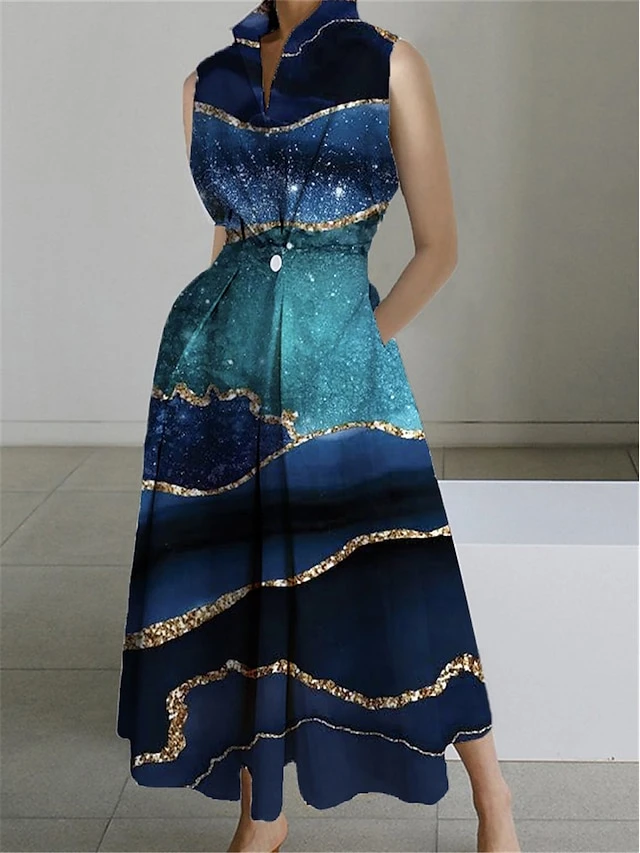 Women's Shirt Dress Casual Dress Swing Dress Maxi Long Dress Outdoor Office Daily Polyester Fashion Modern Shirt Collar Button Pocket Sleeveless Summer Spring 2023 Loose Fit White Red Navy Blue Color 1 Women's Shirt Dress Casual Dress Swing Dress Maxi Long Dress Outdoor Office Daily Polyester Fashion Modern Shirt Collar Button Pocket Sleeveless Summer Spring 2023 Loose Fit White Red Navy Blue Color