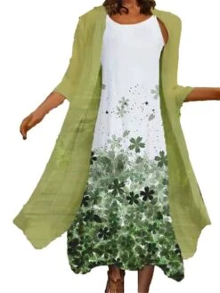 Women's Two Piece Dress Set Casual Dress Shift Dress Daily Going Out Casual Print Midi Dress Crew Neck 3/4 Length Sleeve Floral Butterfly Regular Fit Light Green Light Purple Purple Summer Spring M L 9 Women's Two Piece Dress Set Casual Dress Shift Dress Daily Going Out Casual Print Midi Dress Crew Neck 3/4 Length Sleeve Floral Butterfly Regular Fit Light Green Light Purple Purple Summer Spring M L -HAYz Clothing Shop svsbds1672828063036