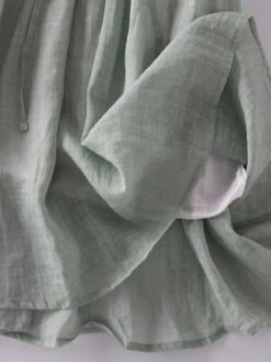 Women's Casual Dress Cotton Linen Dress A Line Dress Midi Dress Linen / Cotton Blend Basic Classic Outdoor Daily Vacation Crew Neck Lace Up Button 3/4 Length Sleeve Spring Fall Autumn 2023 Loose Fit -HAYz Clothing Shop tbzakb1694418851559