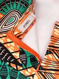 Women's Plus Size Curve Party Dress Bodycon Sheath Dress Floral Geometric Midi Dress Sleeveless Mesh Backless Strapless Fashion Party Orange Fall Winter XL XXL 3XL 4XL -HAYz Clothing Shop tcxonu1694425968192