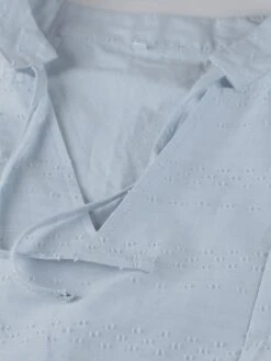 Women's Cotton Linen Dress Casual Dress Midi Dress Cotton Basic Classic Outdoor Daily Vacation V Neck Ruched Pocket 3/4 Length Sleeve Summer Spring Fall 2023 Regular Fit White Blue Green Plain S M L -HAYz Clothing Shop tiamnr1679136806948