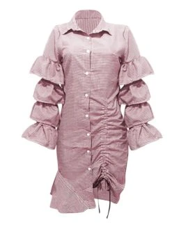 Women's Shirt Dress Sheath Dress Midi Dress Winter Dress Daily Vacation Polyester Cotton Blend Fashion Casual Shirt Collar Lace Up Ruched Long Sleeve Summer Spring Fall 2022 Regular Fit Red Light Blue 20 Women's Shirt Dress Sheath Dress Midi Dress Winter Dress Daily Vacation Polyester Cotton Blend Fashion Casual Shirt Collar Lace Up Ruched Long Sleeve Summer Spring Fall 2022 Regular Fit Red Light Blue -HAYz Clothing Shop tprenn1634352966762