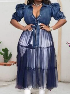 Women‘s Plus Size Curve Holiday Dress Solid Color Shirt Collar Mesh Long Sleeve Fall Spring Basic Casual Preppy Maxi Long Dress Casual Daily DressCotton 9 Women‘s Plus Size Curve Holiday Dress Solid Color Shirt Collar Mesh Long Sleeve Fall Spring Basic Casual Preppy Maxi Long Dress Casual Daily DressCotton -HAYz Clothing Shop tsihbf1641889363204