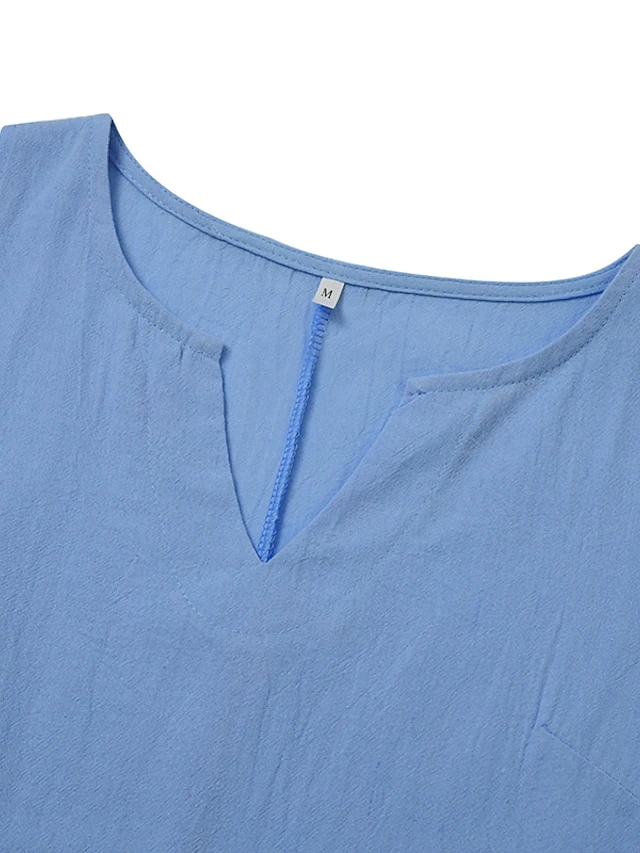 Women‘s Casual Dress Cotton Dress Shift Dress Midi Dress Green Blue Pink Sleeveless Pure Color Spring Summer V Neck Basic Daily Weekend Loose Fit 2023 S M L XL XXL 3XL 4XL 13 Women‘s Casual Dress Cotton Dress Shift Dress Midi Dress Green Blue Pink Sleeveless Pure Color Spring Summer V Neck Basic Daily Weekend Loose Fit 2023 S M L XL XXL 3XL 4XL - Image 13